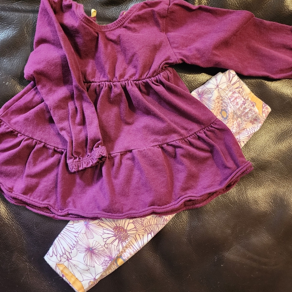 Burts bees 6-9 mo dress with matching leggings